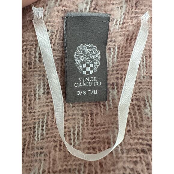 Vince Camuto Pink Twill Striped Tie Waist Ruana Wrap size One Size - Picture 3 of 11